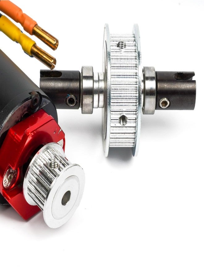 MOSHNOLY Aluminum Belt Drive System for Center Differential for Arrma 6S 1/8 Typhon&1/7 Infraction,Pulley 5MM Transmission Belt Kit Upgrade,Modular Drivetrain Belt Spur Gear Input(Not fit for 1/7 Limitless V2) - Image 2
